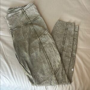 Lululemon Olive Green Textured Leggings